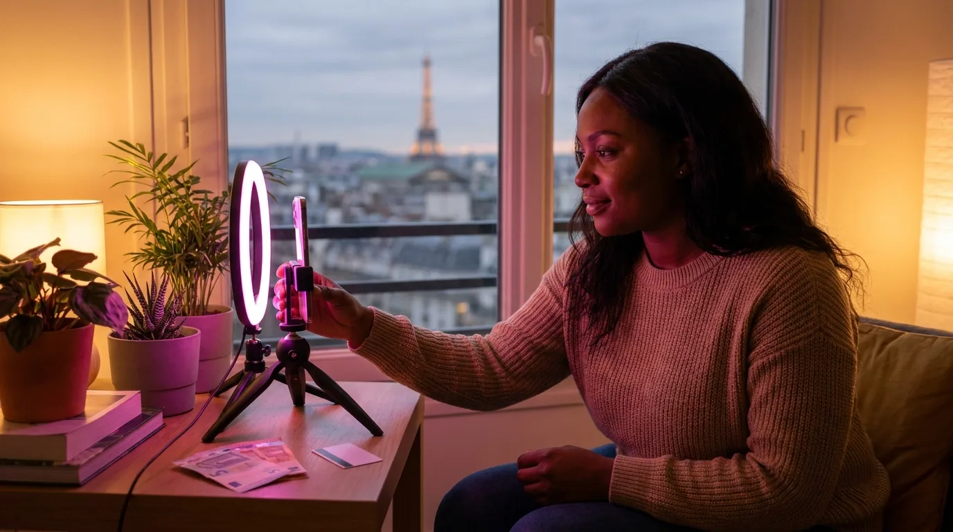 Webcam studio in Paris or on your own: where you keep more